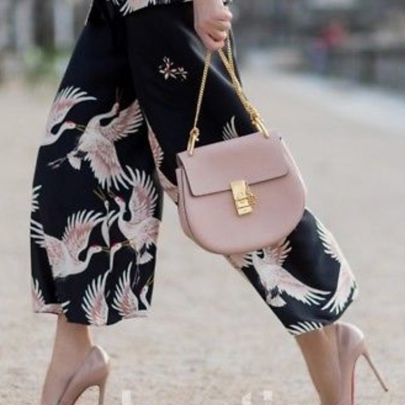 SOLD!  Zara Stork Printed Kimono Culottes Pants - Picture 8 of 8